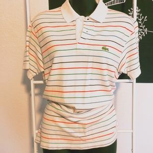IZOD Lacoste vintage 70s striped polo